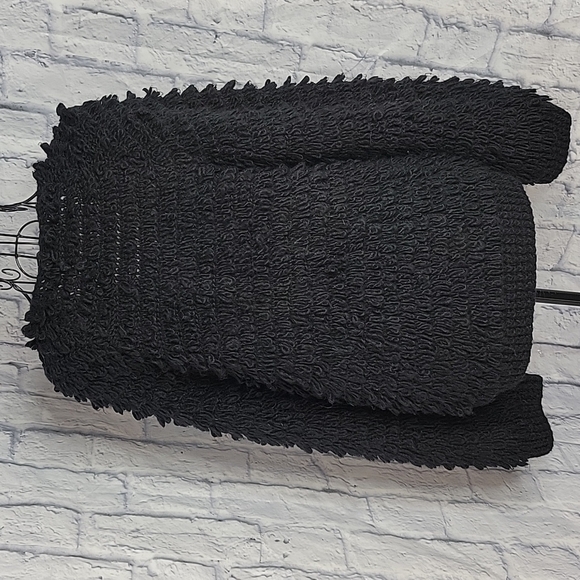 UNIVERSITY THREADS Black Loop Crochet Jacket‎ Medium - Picture 6 of 7